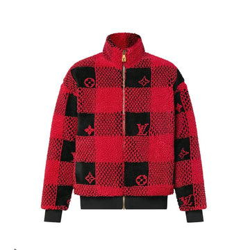 Louis Vuitton Damier Fleece Blouson "Red/Black" - Lightly Worn