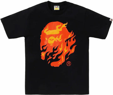 BAPE Flame Ape Head Tee Black/Red