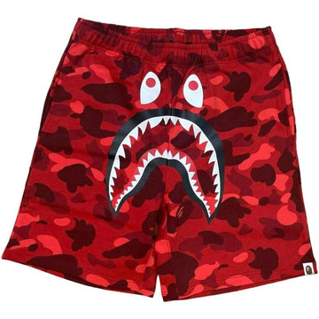 Bape Shark Sweatshorts "Red"