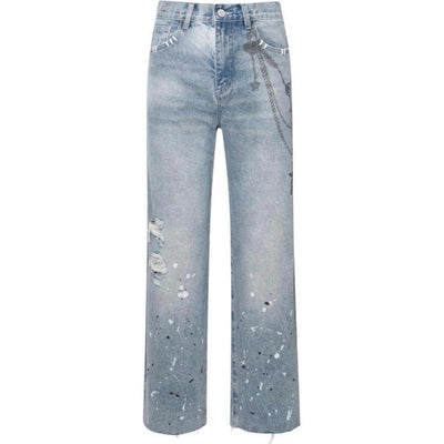 Birth of Royal Child Printed Cross Jeans "Blue"