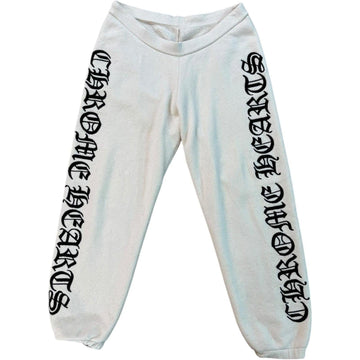 Chrome Hearts Embroidered Logo Sweats "Cream" - Lightly Worn