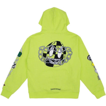 Chrome Hearts Matty Boy Link Hoodie Lime Green - Like New