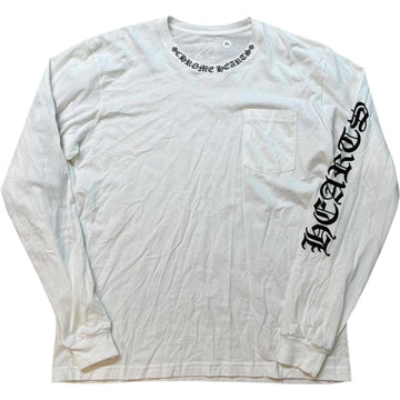 Chrome Hearts Neck Letters Longsleeve Tee "White"