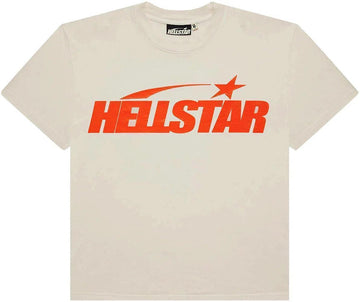Hellstar Classic T-shirt (Gel Print) White/Orange