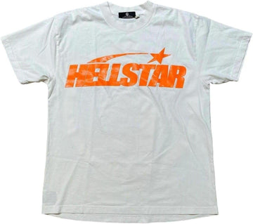 Hellstar Classic T-shirt (Regular Print) White/Orange