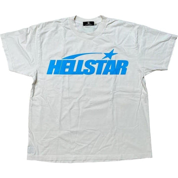 Hellstar T-Shirt Regular Print "Cream/Blue"