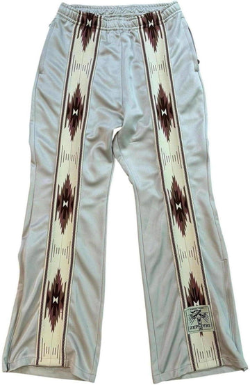 Kapital Smooth Jersey Kochi & Zephyr Middle Pattern Track Pants "Tan" - Like New