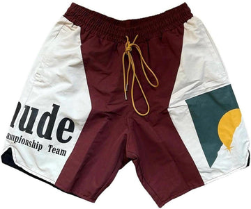 Rhude Panel Shorts "Maroon Logo"