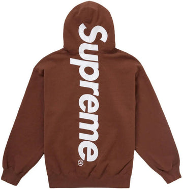 Supreme Satin Applique Hooded Sweatshirt FW24 Brown