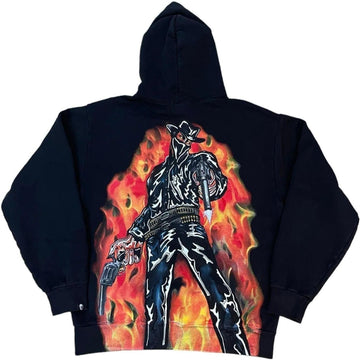 Warren Lotas Night Cowboy Fire Hoodie "Black"