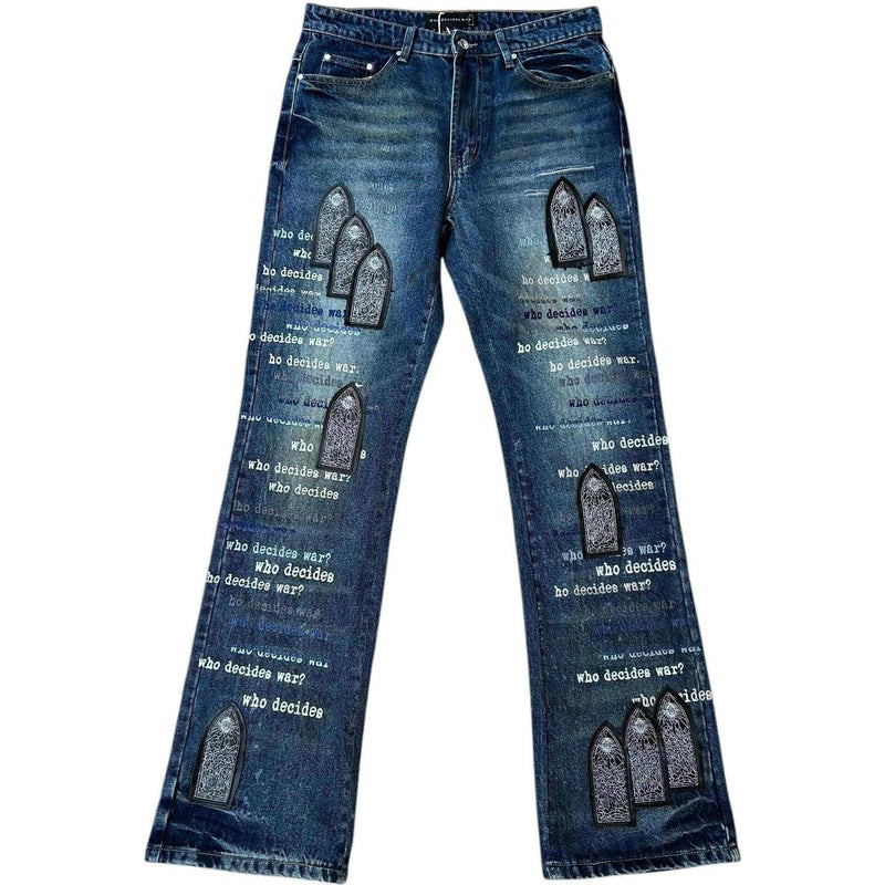 Who Decides War Scripture Jeans - Lightly Worn