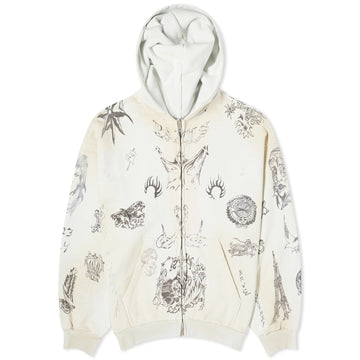 Balenciaga Tattoo Zip Up "Creme" - Lightly Worn