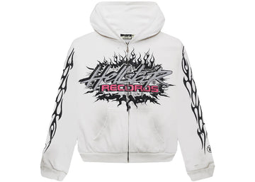 Hellstar Records Glitter Zip-Up White - Lightly Worn