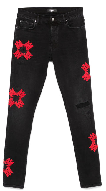 Amiri MA Quad Applique Skinny Jeans - Lightly Worn