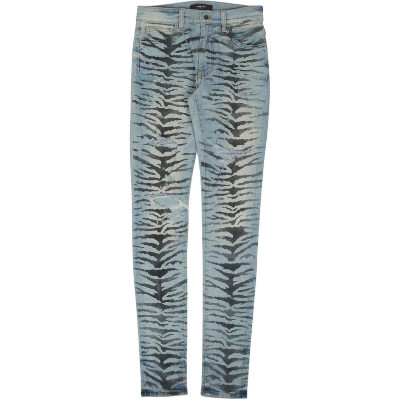 Amiri Tiger Striped Jeans "Lightwash" - Lightly Worn