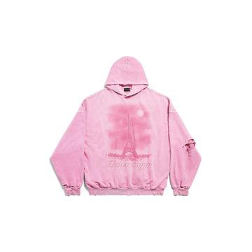 Balenciaga Paris Hoodie Pink - Lightly Worn