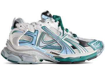 Balenciaga Runner White Green Blue - Lightly Worn