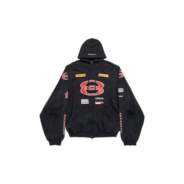 Balenciaga Sponsor Hooded Zip Up "Black"
