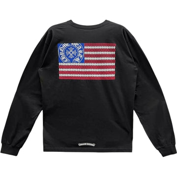 Chrome Hearts American Flag Long Sleeve Tee "Black"