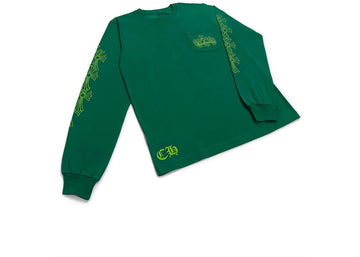 Chrome Hearts Cemetery Cross Long Sleeve Kelly Green/Glo Green