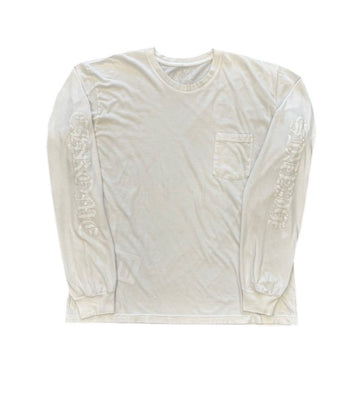Chrome Hearts Neck Logo White Pocket L/S T-Shirt - Lightly Worn