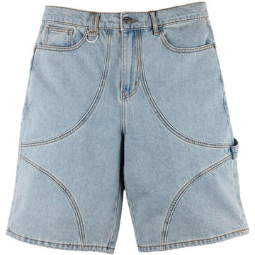 Commons Studios Washed 'Star' Washed Denim Short Iceberg