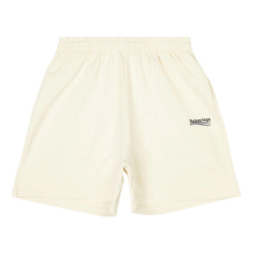 Balenciaga Political Campaign Sweat Shorts Light Beige/Black/Blue