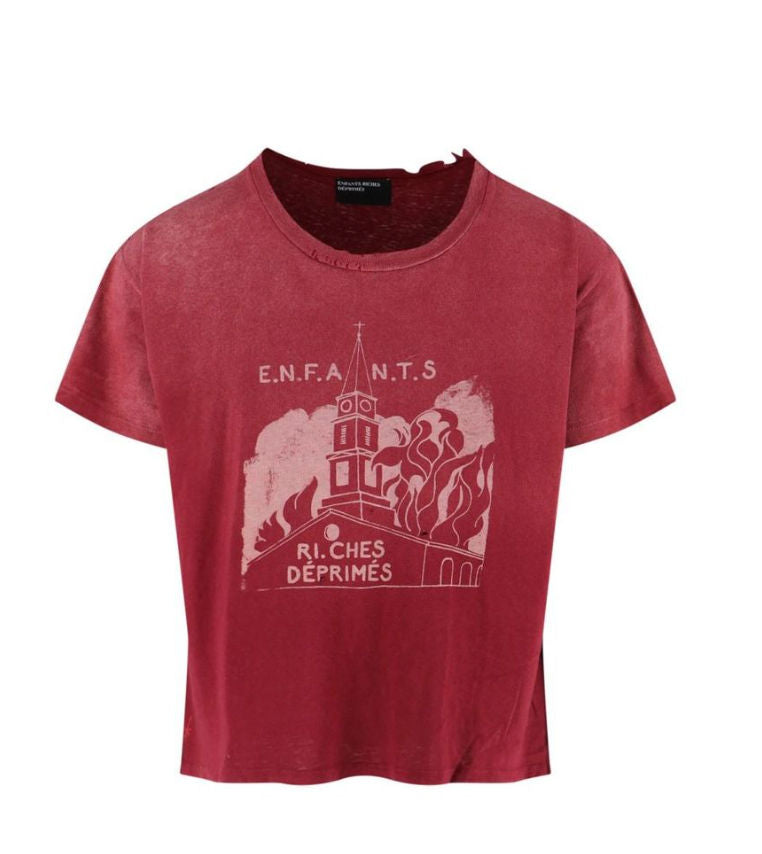 ERD Red Burning Church T-Shirt