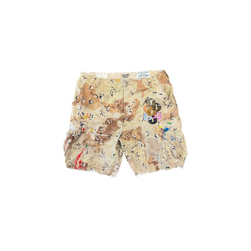 Gallery Department Patched Cargo Shorts "Desert Camo" - Lightly Worn