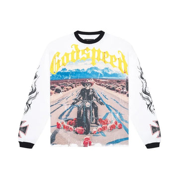Godspeed Lonely Road Longsleeve Tee "White"