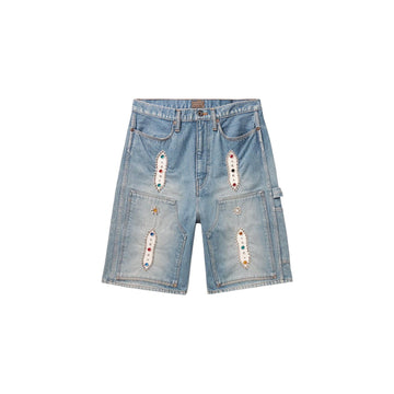 Kapital Jewel Carpenter Shorts Blue - Lightly Worn