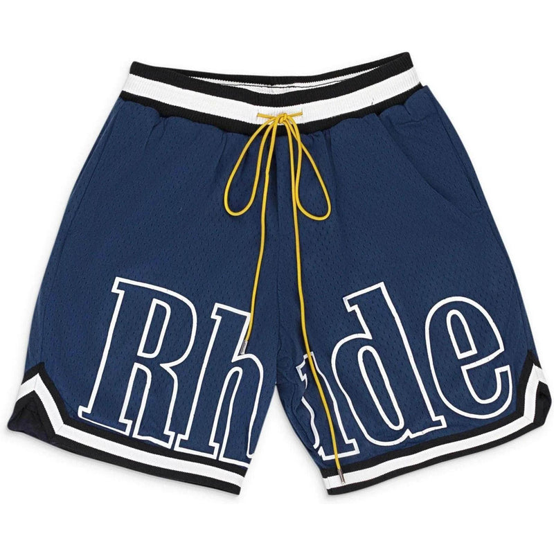 Rhude Court Short "Navy Logo" - Lightly Worn
