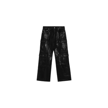 Rick Owens DRKSHDW Double Cargo Jeans Black Waxed