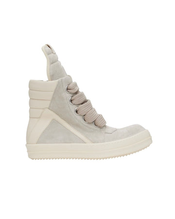 Rick Owens Geobasket Jumbo Lace High Grey Suede