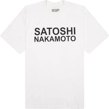 Satoshi Nakamoto Basic Logo Tee "White"