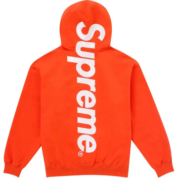 Supreme Satin Applique Hooded Sweatshirt FW24 Bright Orange