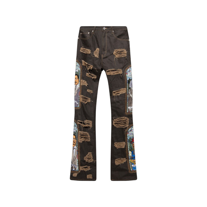 Who Decides War X Barriers Jeans Brown - Lightly Worn