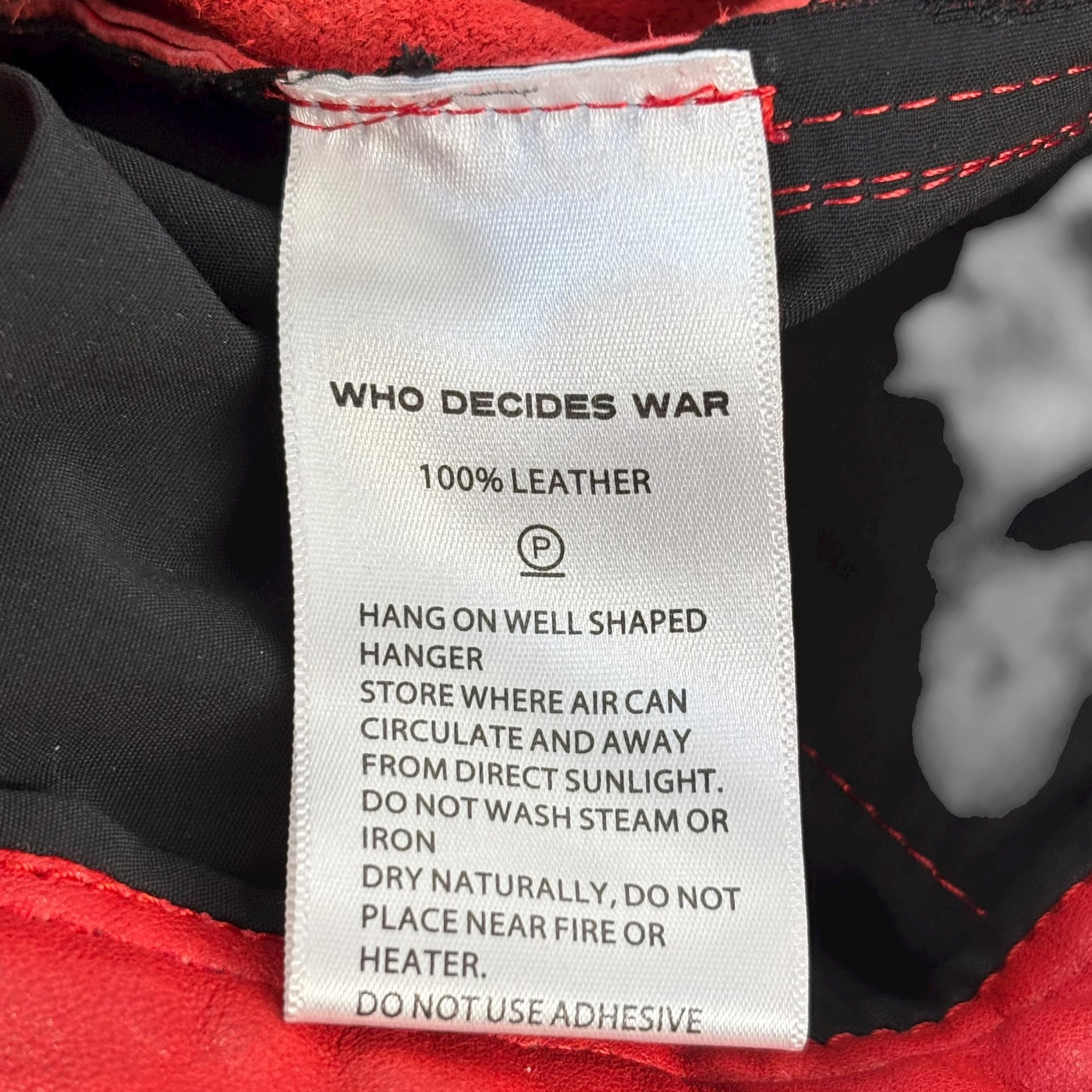 Who Decides War Leather Flared Jeans &quot;Red&quot;