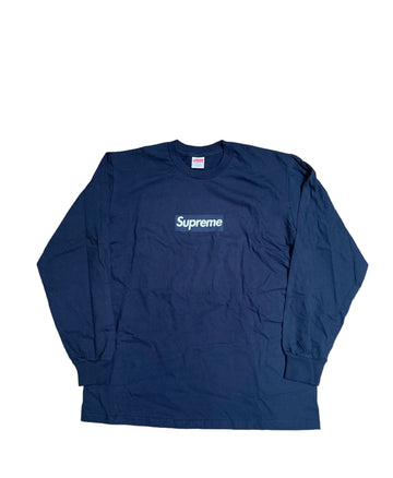 Supreme Longsleeve Box Logo "Navy Blue"