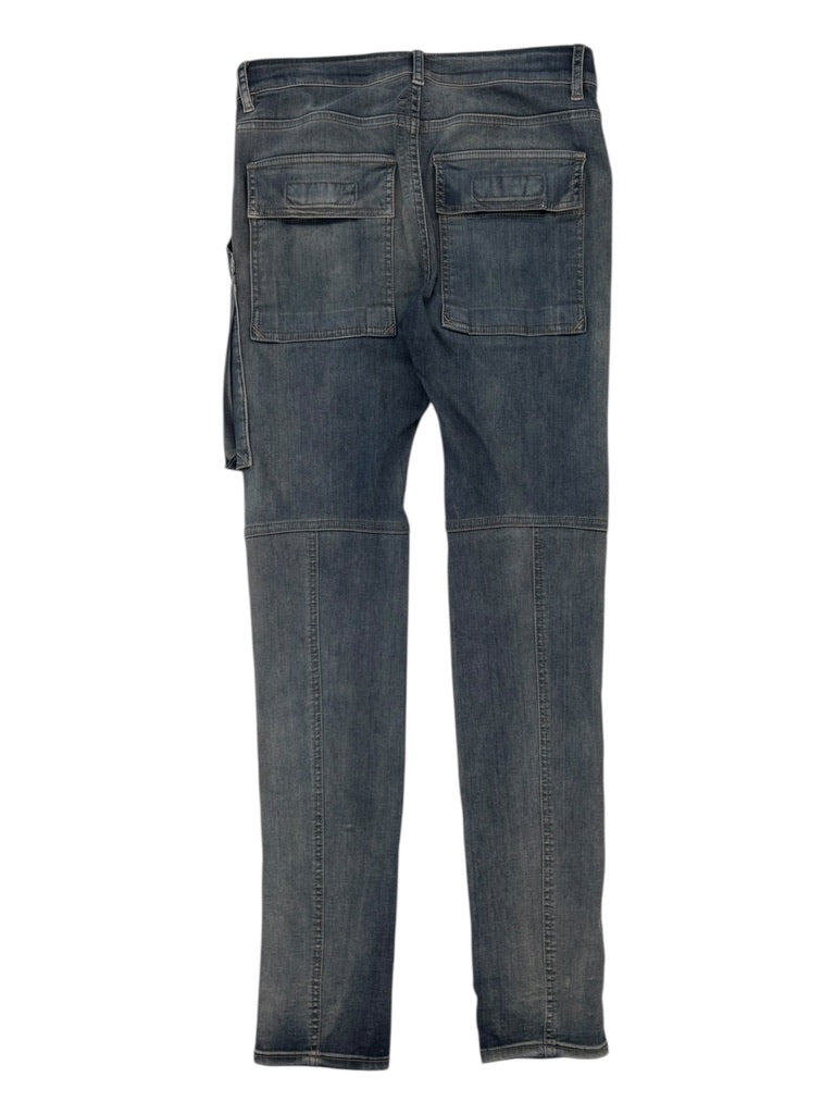 Rick Owens Memphis Denim Cargo Pants &quot;Dirty Wash&quot; - Lightly Worn