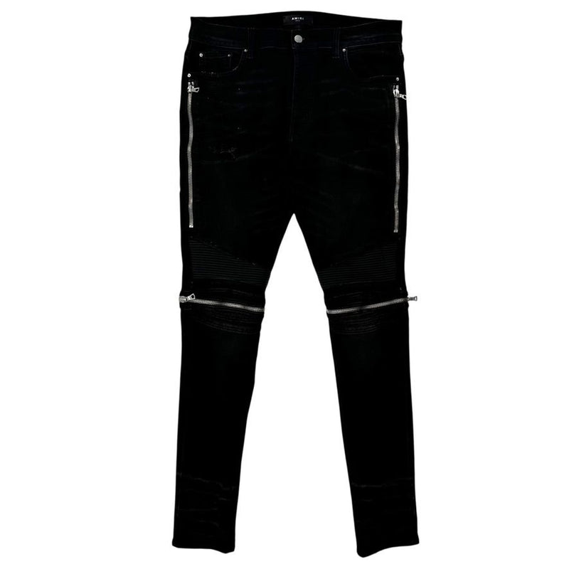 Amiri MX1 Zipper Denim Black - Lightly Worn