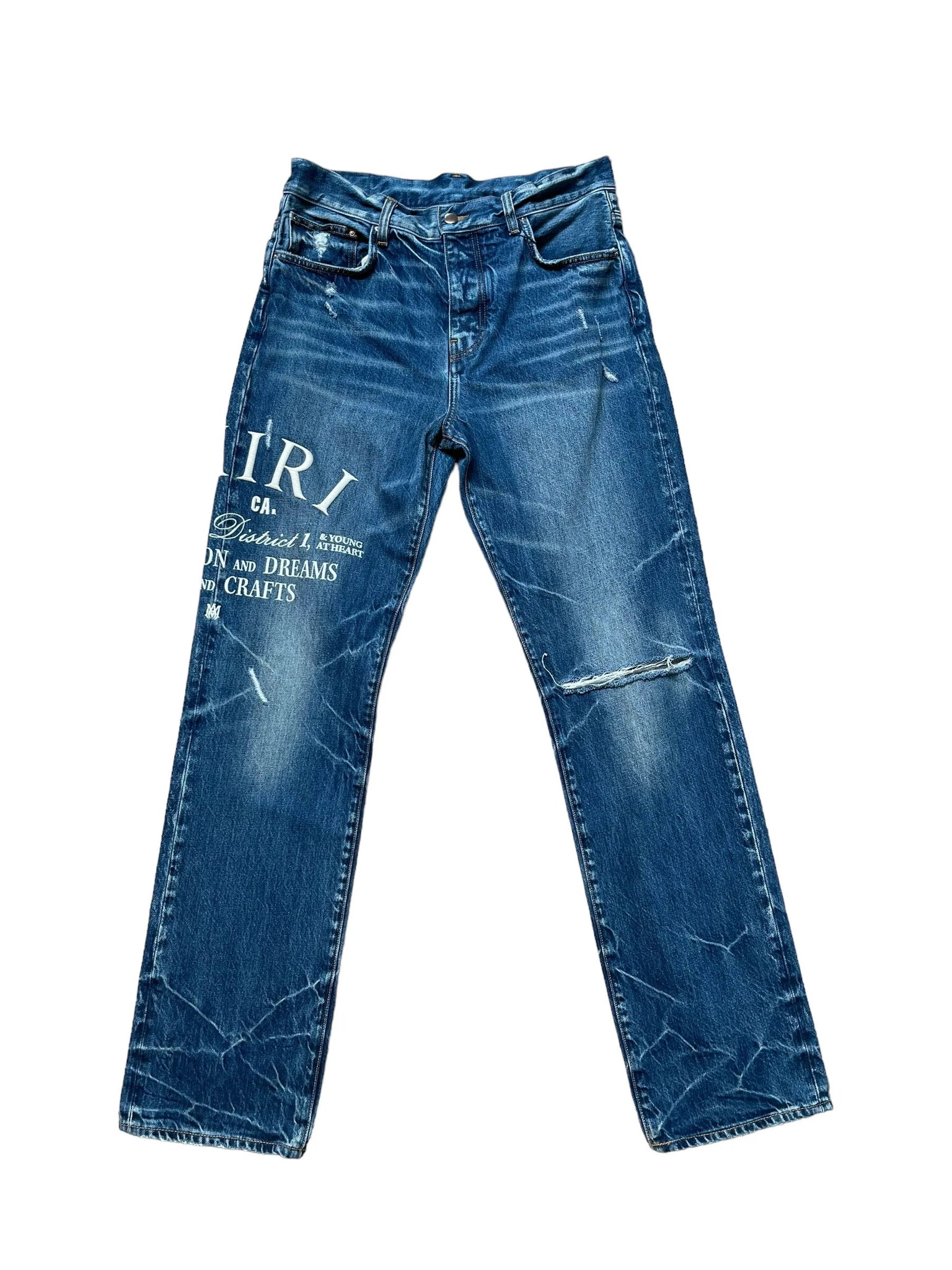 Amiri Art District Straight Leg Jeans "Light Wash"