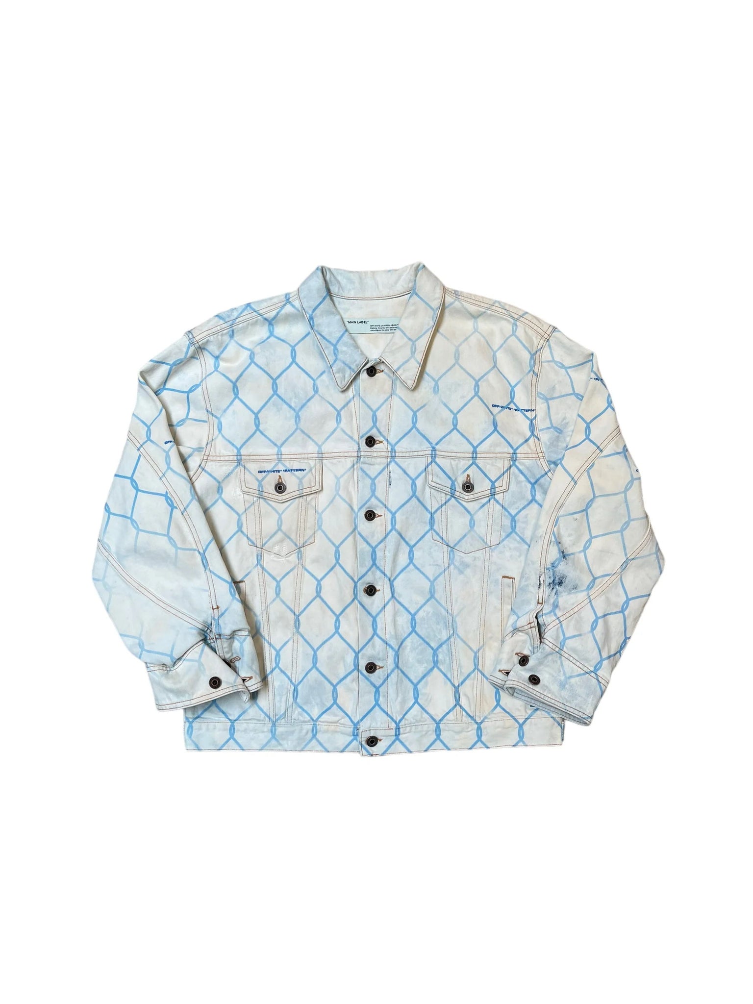 Off-White Chain Link Denim Jacket "White/Blue"