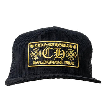 Chrome Hearts Corduroy Trucker 'Black/Yellow' - Lightly Worn