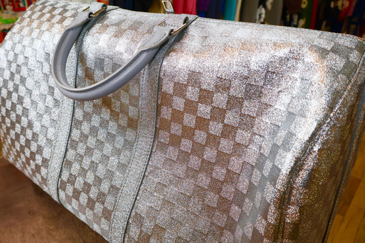 Louis Vuitton Keepall 50B "Glitter Silver"