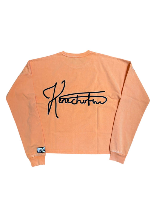 Mihora Acid Wash Longsleeve Tee "Orange"