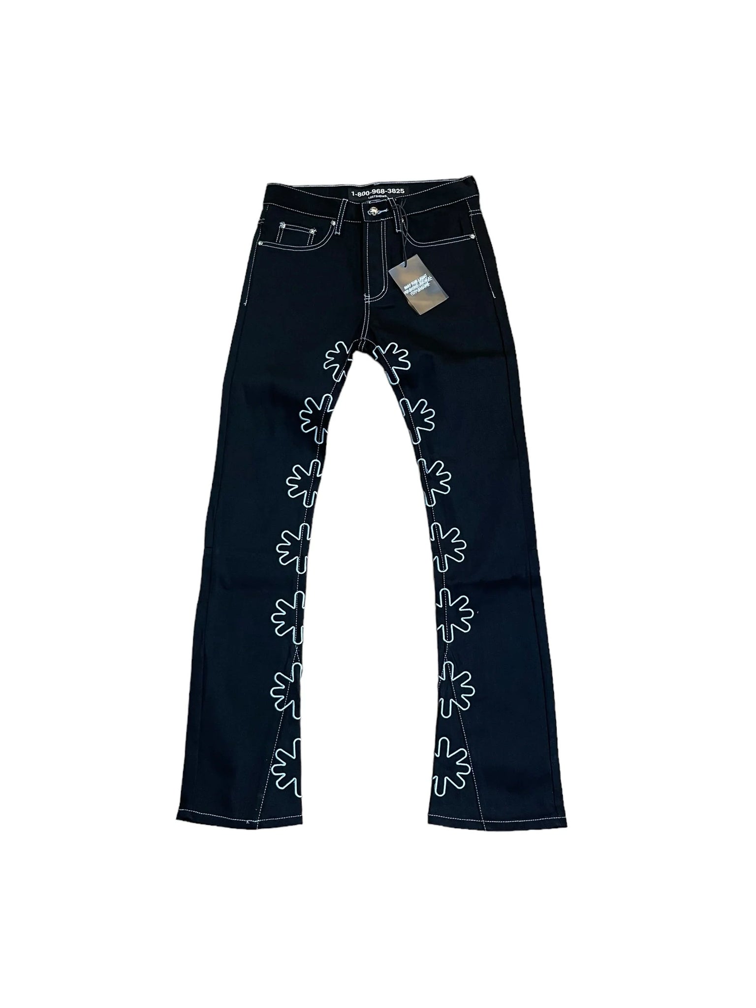 Lost Shdws Denim Pants "Black/White"