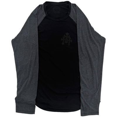 Chrome Hearts Vintage Raglan Tee Black Grey - Lightly Worn