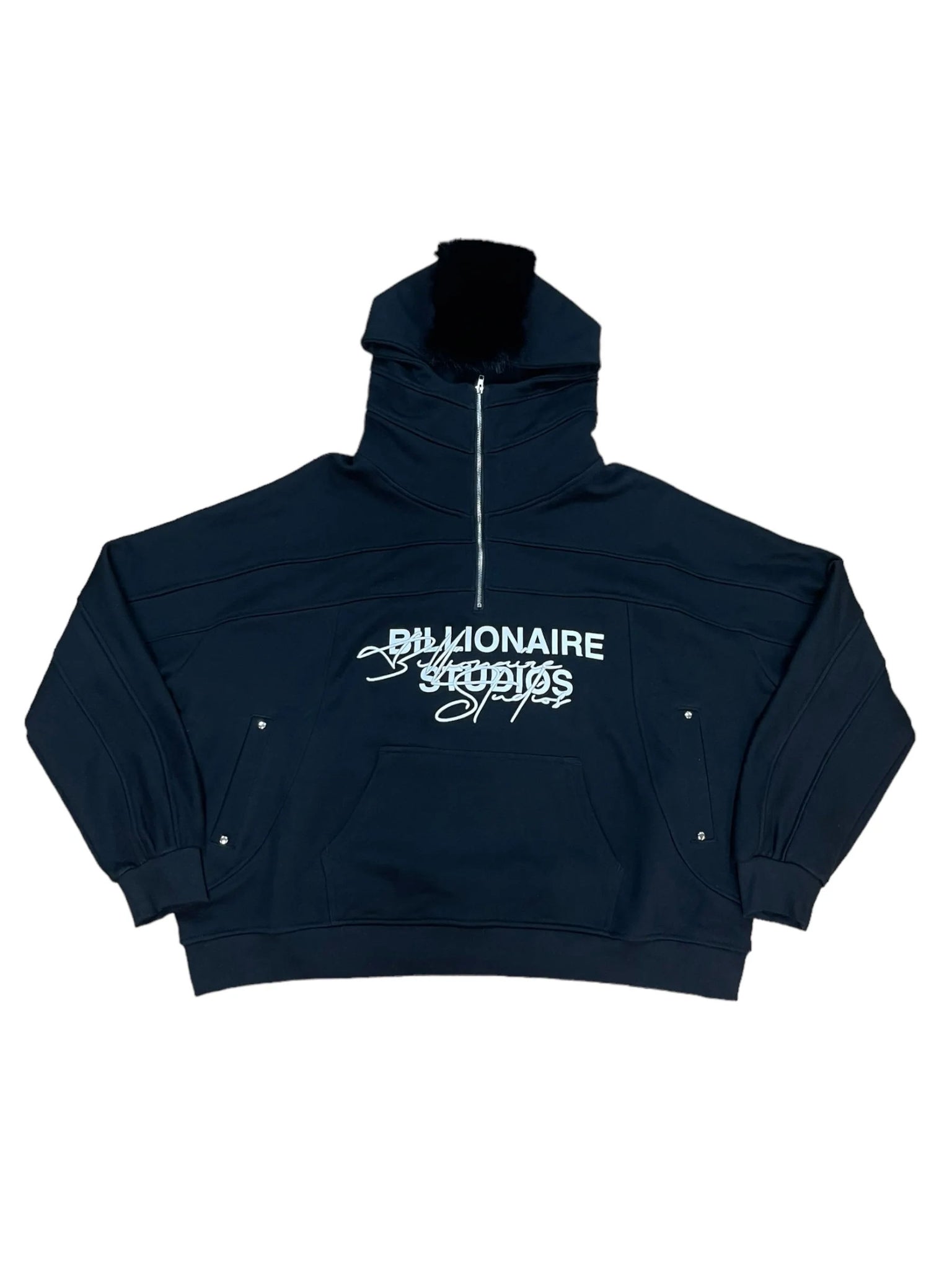 Billionaire Studios Raver Half Zip Hoodie "Black"