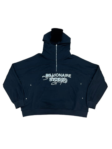 Billionaire Studios Raver Half Zip Hoodie "Black"